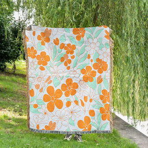 Service de personnalisation rapide – <span class=keywords><strong>Tapisserie</strong></span> tissée de style européen à motif animalier de dessin animé pour cour, en mélange polyester-coton écologique et durable - Product Image 1