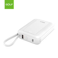 Nouveauté Prix d'usine Chargeur de téléphone portable Cadeau portable Haute capacité LCD PD 20W Mini 20000mah PowerBanks avec câble