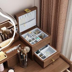 Nordic Solid Wood Dressing <b>Table</b> With <b>Mirror</b> For Bedroom 9056 - Product Image 4
