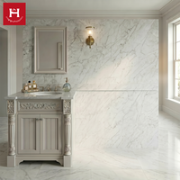 Meuble-lavabo double vasque en bois massif européen Happy Houses, armoire sculptée, colonnes cannelées, plateau en marbre blanc pour villa