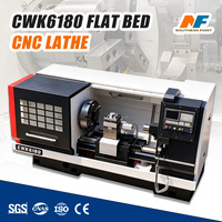 Tour CNC à lit plat CWK6180, centre de tournage, broche moyenne capacité, commande GSK, fraisage automatique