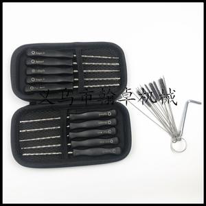 Kit de tournevis de carburateur 10 pièces avec ajusteur, étui en cuir noir et brosse pour accessoires de tondeuse à gazon et tronçonneuse, ensembles d'outils HZPJ - Product Image 3