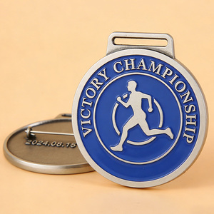 Proveedor de Medallas Deportivas Personalizadas de Metal Esmaltado Suave, Oro, Plata, Aleación de Zinc, Logotipo 2D/3D, Premio para Carreras - Product Image 3