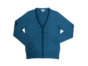 Maglione Cardigan lavorato a <span class=keywords><strong>maglia</strong></span> da donna solido con <span class=keywords><strong>scollo</strong></span> a <span class=keywords><strong>v</strong></span> e tasca in <span class=keywords><strong>cotone</strong></span> 100% - Product Image 4