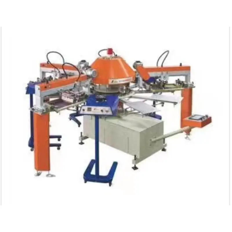 Máquina de impressão de tela redonda multifuncional para camisetas ZYTT, preço de máquina de impressão de tela rotativa de 4 cores