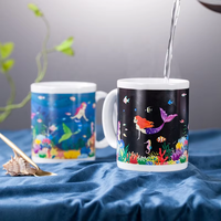 Tasse magique personnalisée de dessins animés nouveautés nom tasse à café sublimation tasse magique de dessin animé tasse à changement de couleur