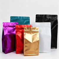 Sachets refermables multi-tailles en aluminium coloré à huit soudures latérales, étanches à l'humidité, thermosoudables, avec fermeture éclair et encoche de déchirement, pour aliments et aliments pour bébés