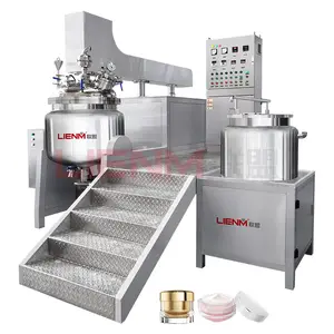 Automation Vacuum Homogenizer Emulsifier For Chemicals Paste Cream Homogenizer Mixer Cosmetic 200L