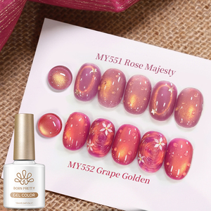BORN PRETTY - Esmaltes de uñas magnéticos con efecto ojo de gato, colores novedosos, alta calidad, rojo rosa, sin HEMA ni TPO - Product Image 1