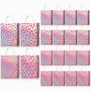 DAMAI Artículos para el Día de San Valentín, Bolsa de Regalo con Corazón Rojo y la Palabra LOVE, Decoraciones para Bodas, Decoración para Fiestas, Bolsa de Regalo de Papel con Diseño Láser - Product Image 4