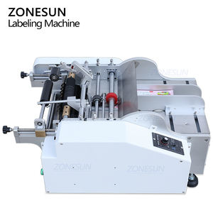 ZONESUN botellas Redondas de Plástico de vidrio semiautomáticas tarro de comida enlatada máquina de etiquetado de pegamento húmedo de estaño para etiquetas de papel - Product Image 6