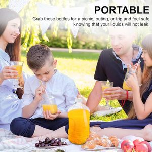 Bán buôn tùy chỉnh rõ ràng pet chai nước trái cây nhựa 64 oz. -<span class=keywords><strong>CONTAINER</strong></span> rỗng với Làm xáo trộn hiển nhiên mũ - Product Image 3