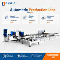 Ligne de production de machines à souder les fenêtres et portes Eworld entièrement automatique pour le soudage des profilés PVC UPVC et le nettoyage des coins