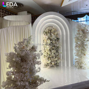 งานเลี้ยงลดราคา LEDA ของตกแต่งงานปาร์ตี้ ซุ้มโค้งสีขาวขนาดใหญ่ พร้อมไฟ LED สำหรับงานแต่งงาน - Product Image 4