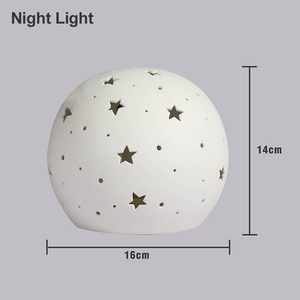 Đèn Bàn Rỗng Đèn Đêm Bằng Sứ Trang Trí Nhà Cửa Đèn Đêm Hình Cầu Trang Trí Phòng Ngủ Trẻ Em Trong Nhà Cá Tính - Product Image 3