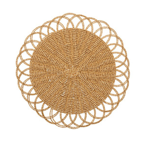 <b>Placemat</b> 450mm Bohemian Woven Table Mat Eco Friendly Decorative Charger for Dining Handmade Bamboo <b>Round</b> - Product Image 4