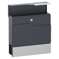 Boîte aux lettres murale personnalisée en métal avec garniture en acier inoxydable pour villa, appartement, usage extérieur
