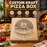 Boîte à pizza à emporter en carton ondulé recyclable, prix d'usine, résistante à l'eau et à l'huile, adaptée aux restaurants