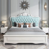 Nuevo estilo europeo de lujo cama dormitorio principal moderno Simple princesa doble cama niña boda cama niños habitación muebles conjunto