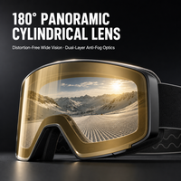 Lunettes de ski photochromiques personnalisées pour adultes en PC, anti-buée, UV400, 3 coloris, vente en gros OEM, équipement d'hiver