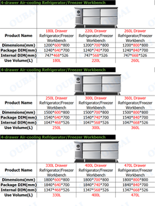 Kitchen Catering Refrigeration Equipment Workbench Commercial Salad Bar Counter Freezer <b>Table</b> air-cooled commercial fridge - Product Image 6