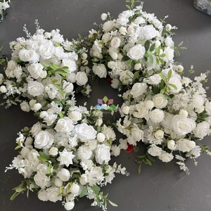 Bóng hoa trang trí đám cưới bán buôn F307, hoa hồng trắng nhân tạo, trung tâm bàn bằng lụa, trang trí hoa quả cầu - Product Image 3
