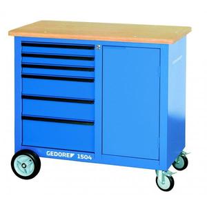 GEDORE - 1814958 Mobile workbench with <b>6</b> <b>drawers</b> - EAN 4010886856536 WORKBENCHES AND TABLES - Product Image 1