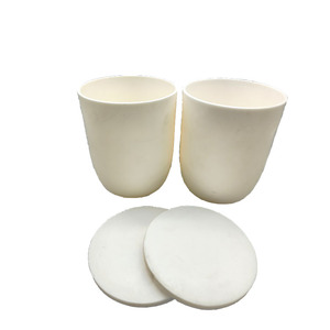 <span class=keywords><strong>Creuset</strong></span> en céramique d'alumine de 50ML en gros Test d'incendie <span class=keywords><strong>Creuset</strong></span> de résistance à la corrosion Argent réfractaire carré haute température - Product Image 1