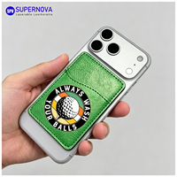 Porte-cartes magnétique en cuir PU gravé au laser, design personnalisé Supernova, à faire soi-même, pour cartes de crédit et téléphones portables