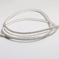 Vente en gros, ruban de cristal de 6mm, garniture en diamant, strass, corde pour chaussures, sweats à capuche en dentelle