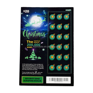 Biglietti della lotteria gratta e vinci personalizzati Lotto Scratch <span class=keywords><strong>Paper</strong></span> Card modello personalizzato stampa del biglietto della lotteria - Product Image 2