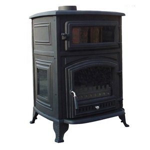 Stufa <span class=keywords><strong>a</strong></span> legna autoportante Bestfire in ghisa con forno - Ecologica per uso domestico 7-13KW ad alta efficienza di riscaldamento - Product Image 4