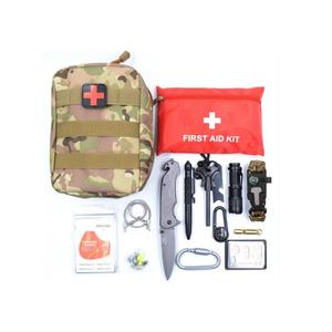 Cadeau pour <span class=keywords><strong>homme</strong></span> trousse de premiers soins pour le camping trousse de survie d'urgence pour l'extérieur avec pochette Molle pour le camping randonnée et la chasse - Product Image 1