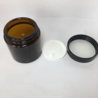 100g Braune Cremeglas-Dosen Bernsteinfarbene Kosmetikgläser mit Schwarzem Kunststoffdeckel für Parfüm-Aufbewahrung und Verpackung