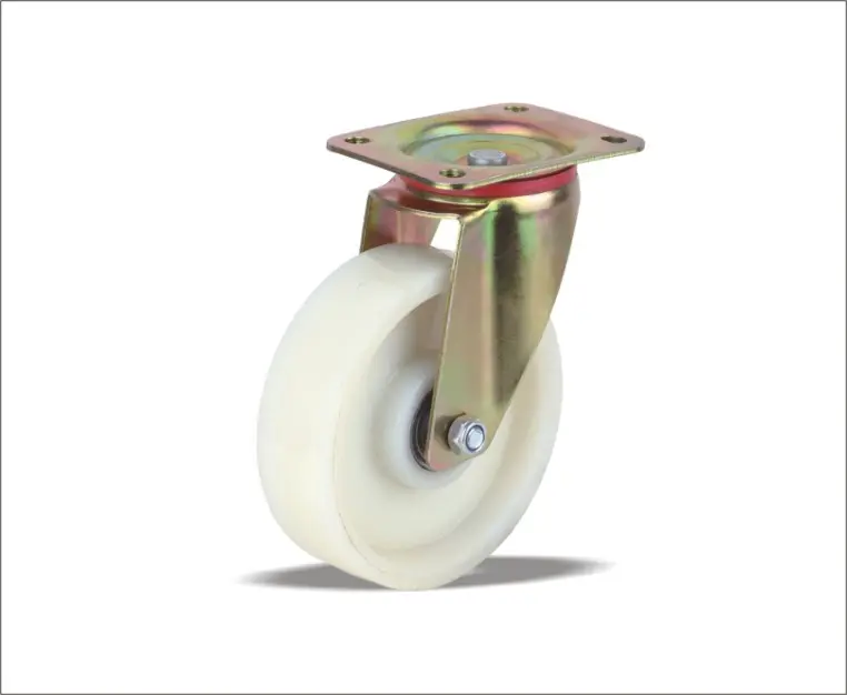 Rodas giratórias de aço de zinco com roda de nylon de 4 polegadas fornecer uma solução de rotação lavável