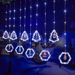 Guirlande lumineuse à <span class=keywords><strong>LED</strong></span> pour décoration <span class=keywords><strong>de</strong></span> Noël, guirlande lumineuse, étoiles, bonhomme <span class=keywords><strong>de</strong></span> neige, père Noël, décoration intérieure, fête, vacances - Product Image 4