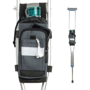 Sac de transport léger pour béquilles BSCI Factory avec sangle réfléchissante et poche avant zippée - Product Image 1