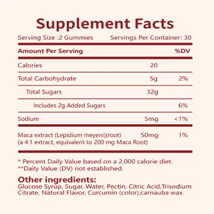 Gummies de Maca en marque blanche OEM, Complément alimentaire pour la santé reproductive, l'énergie et la vitalité - Product Image 3