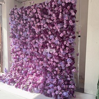 MSFAME Murs de Fleurs d'Hortensia Lavande Blanc Lilas Décor Mural Floral Violet 3D