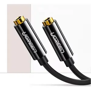 Cable Divisor de Audio Ugreen de 3.5mm Macho a 2x Hembra, Adaptador TPE de 25cm para Auriculares y Dispositivos de Audio, Negro con Conector Chapado en Oro - Product Image 6