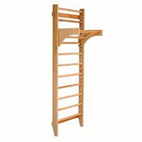 Ensemble de barres de décrochage d'échelle murale suédoise en bois de haute qualité Supports d'immersion directs d'usine pour une utilisation en salle de sport à domicile
