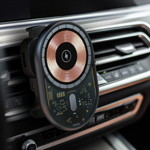 Từ xe điện thoại di động chủ Qi 15W sạc nhanh đứng PC Bảng điều khiển Bộ sạc không dây cho iPhone tương thích với Nokia LG - Product Image 5