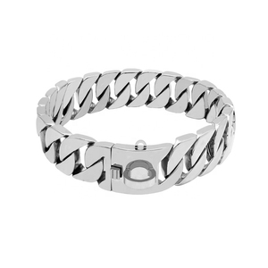 Collar de Bulldog de acero inoxidable de 32MM con cadena cubana, suministros para mascotas leales - Product Image 2