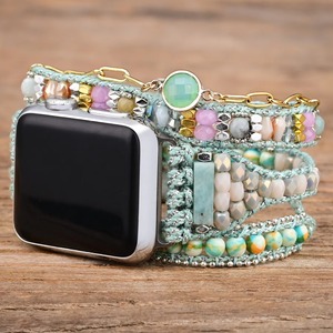 Trendybay nouvelle <span class=keywords><strong>pierre</strong></span> naturelle végétalien perlé <span class=keywords><strong>Bracelet</strong></span> Smartwatch <span class=keywords><strong>Bracelet</strong></span> pour Iwatch série 8 7 6 pour <span class=keywords><strong>Apple</strong></span> <span class=keywords><strong>Watch</strong></span> Band bijoux - Product Image 5