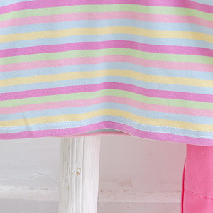 Venta al por Mayor de Conjuntos de Ropa para Niños, Estilo Nuevo, Camiseta a Rayas y Pantalones Cargo - Product Image 4