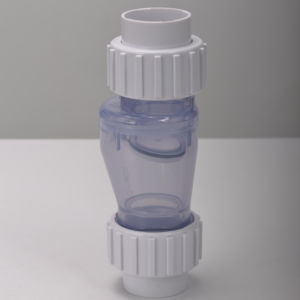 Vanne anti-retour en PVC transparent pour systèmes de filtration de pompes à chaleur, applications hydrauliques, température normale - Product Image 1