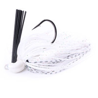 Newbility vente en gros 10g perle blanc tête de plomb crochet jupes tête de gabarit crochets métal leurre de pêche