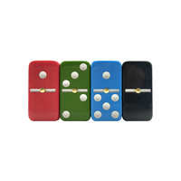 Usine en gros personnalisé luxe 5010 Domino carreaux vert rose rouge bleu coloré Double 6 9 12 Domino ensemble