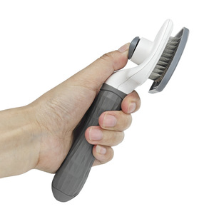 Pet <b>Button</b> Comb Gray Self Cleaning Grooming Tool for <b>Dogs</b> Cats Hair Care - Product Image 4