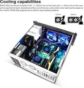 Chassis Server SilverStone RM42-502 di Alta Qualità con Capacità di Raffreddamento Liquido Avanzata, Alimentatore Completamente Modulare da 850W - Product Image 6